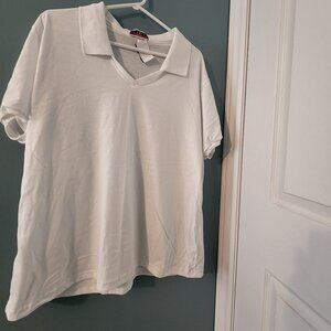 Women's White Golf Shirt, Jerzeez, Size 2XL, NWT